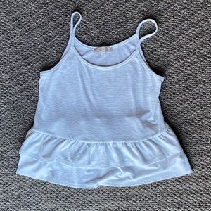 Loft white peplum top